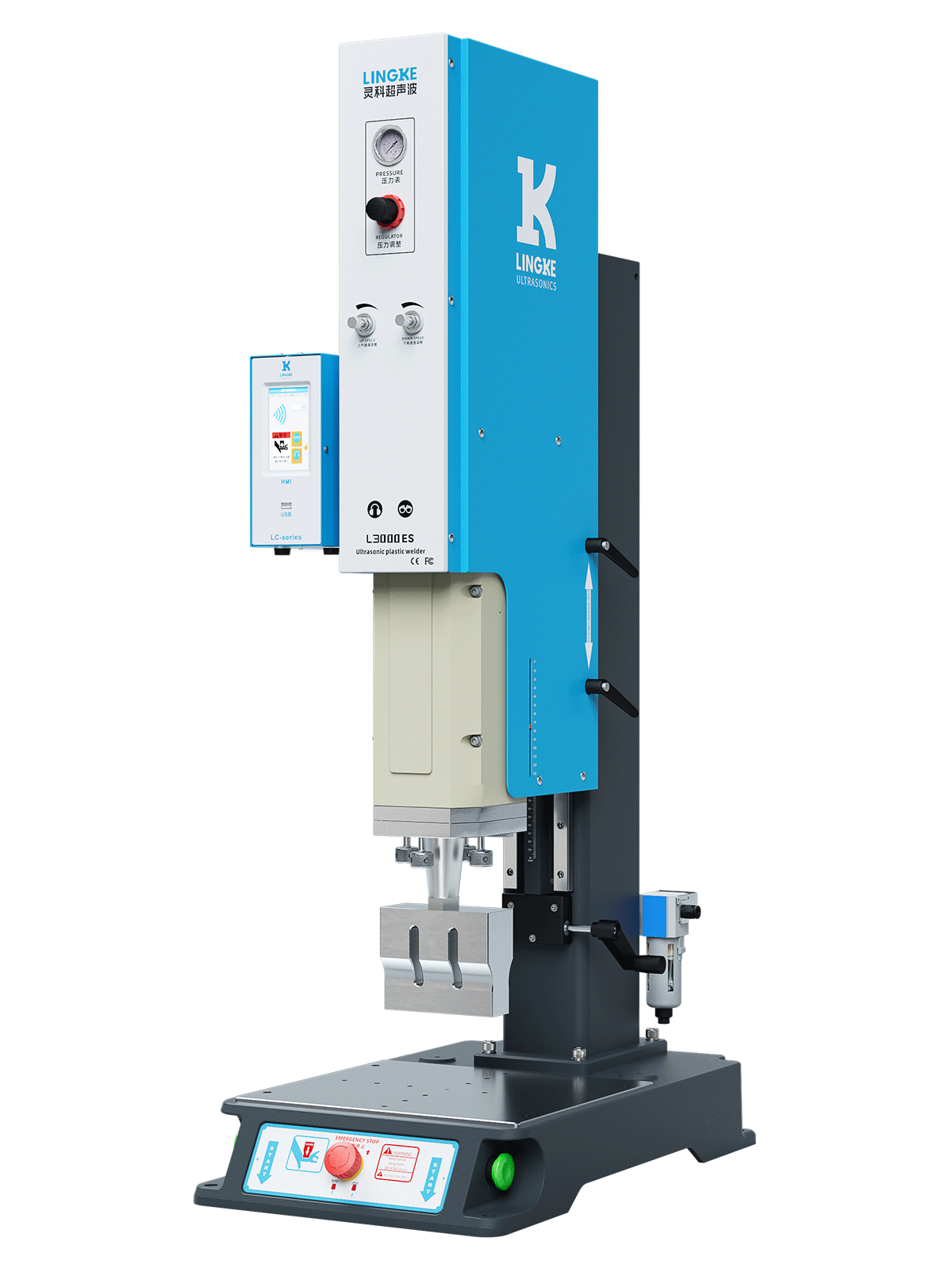 靈科超聲波塑料焊接機(jī)（方立柱） 15kHz-2600/3200W L3000 ES 數(shù)字